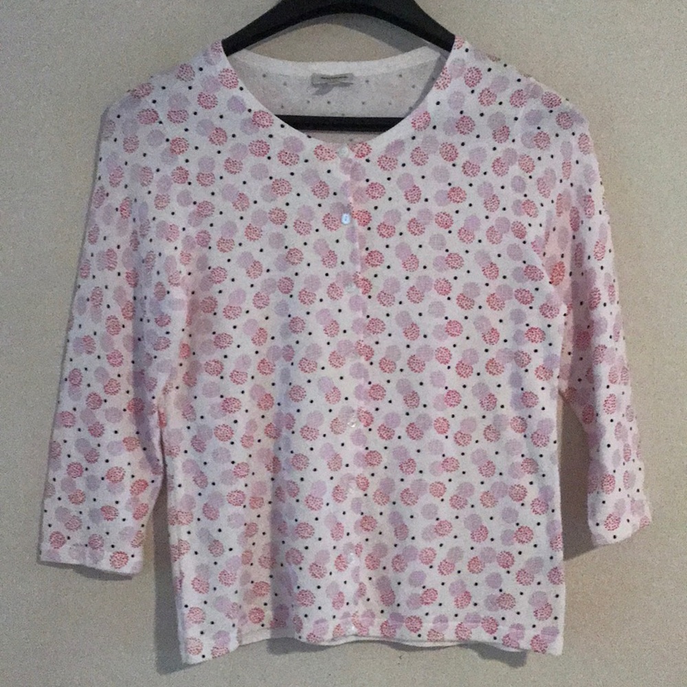 TALBOTS DOTS CARDIGAN - S - NEW - Picture 1 of 8